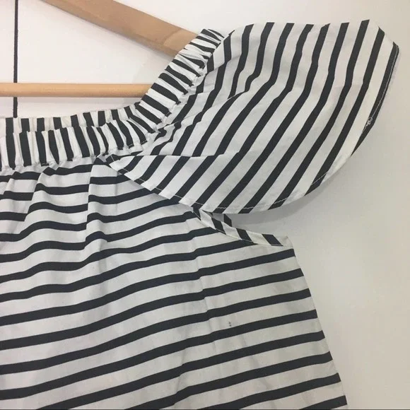 J. Crew Striped Off Shoulder Sundress  Small - Picture 3 of 5